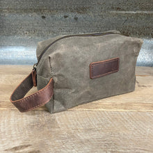 Load image into Gallery viewer, Waxed Cotton Toiletry Bag - Dark Brown - Phoenix Menswear