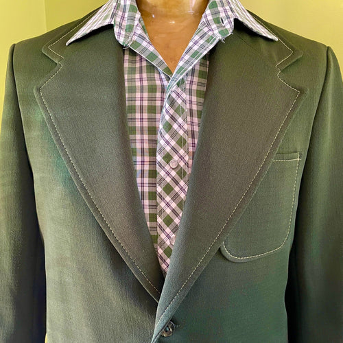 1960's Vintage Men's Green Blazer Retro Made in the USA Sz M - OOAK - Phoenix Menswear