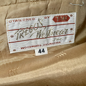 1970's Retro Jacket Vintage Grey-Brown Embroidered Detail Made in USA Sz L - OOAK - Phoenix Menswear