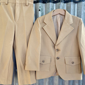 1970's Vintage Children's Safari Suit Beige Sz 6 - OOAK - Phoenix Menswear