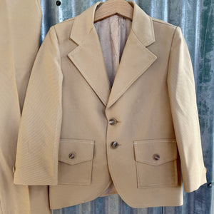 1970's Vintage Children's Safari Suit Beige Sz 6 - OOAK - Phoenix Menswear