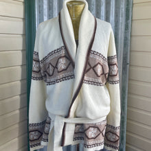 Load image into Gallery viewer, 1970&#39;s Vintage Chunky Knit Cardigan Belted Aztec Style Stripe Cowl Jumper Sz XXL - OOAK - Phoenix Menswear