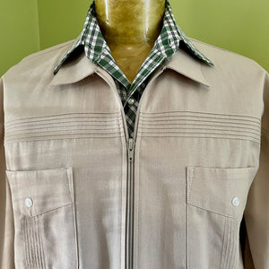 1970's Vintage Cream Jacket Retro Pockets Sz L - OOAK - Phoenix Menswear
