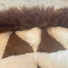 Load image into Gallery viewer, 1970&#39;s Vintage Handmade Alpaca Fur Carpet Wool Brown White Rug Soft Round - OOAK - Phoenix Menswear