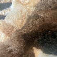 Load image into Gallery viewer, 1970&#39;s Vintage Handmade Alpaca Fur Carpet Wool Brown White Rug Soft Round - OOAK - Phoenix Menswear