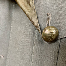 Load image into Gallery viewer, 1970&#39;s Vintage Kid’s Khaki Canadian Military Blazer Brass Buttons Sz Age 12-14 - OOAK - Phoenix Menswear