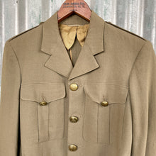 Load image into Gallery viewer, 1970&#39;s Vintage Kid’s Khaki Canadian Military Blazer Brass Buttons Sz Age 12-14 - OOAK - Phoenix Menswear