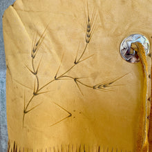 Load image into Gallery viewer, 1970&#39;s Vintage Kid&#39;s Vest Cowboy Western Tan Leather Fringed Soft Leaf Motif Sz XS - OOAK - Phoenix Menswear