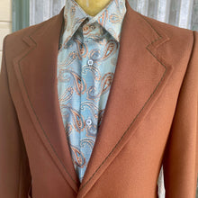 Load image into Gallery viewer, 1970&#39;s Vintage Men&#39;s Brown Blazer Retro Top Stitching Sz S - OOAK - Phoenix Menswear