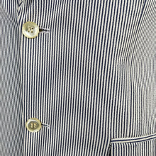 Load image into Gallery viewer, 1970&#39;s Vintage Men&#39;s Pin Stripe Blazer Blue White Made in Australia Sz S - OOAK - Phoenix Menswear