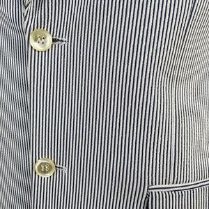1970's Vintage Men's Pin Stripe Blazer Blue White Made in Australia Sz S - OOAK - Phoenix Menswear