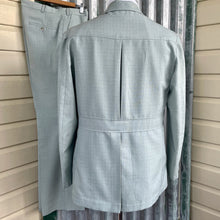 Load image into Gallery viewer, 1970&#39;s Vintage Pale Blue-Grey Safari Suit Retro Pockets Long Sleeve Made in Australia Sz L - OOAK - Phoenix Menswear