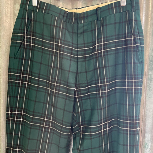 1980's Brooks Brothers Green Wool Tartan Pants Sz 36 - OOAK - Phoenix Menswear