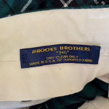 Load image into Gallery viewer, 1980&#39;s Brooks Brothers Green Wool Tartan Pants Sz 36 - OOAK - Phoenix Menswear