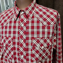 Load image into Gallery viewer, 1980&#39;s Levi&#39;s Western Shirt Red White Check Cotton L/S Sz L - OOAK - Phoenix Menswear