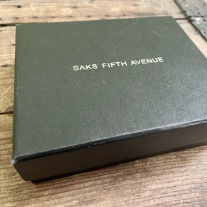1980's Saks Fifth Avenue Vintage Silk Black White Polka Dot Bow Tie Hanky Pocket Square Set Boxed - OOAK - Phoenix Menswear