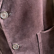 Load image into Gallery viewer, 1980&#39;s Vintage Chocolate Brown Velvet Blazer French Sz XS - OOAK - Phoenix Menswear
