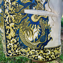 Load image into Gallery viewer, 1980&#39;s Vintage Dragon Print Blue Yellow Oriental S/S Shirt Sz S - OOAK - Phoenix Menswear