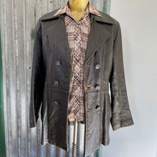 Load image into Gallery viewer, 1980&#39;s Vintage Golden Bear Dark Brown Heavy Leather Jacket Made in California Sz S - OOAK - Phoenix Menswear