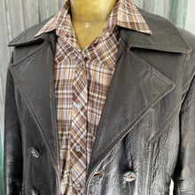 Load image into Gallery viewer, 1980&#39;s Vintage Golden Bear Dark Brown Heavy Leather Jacket Made in California Sz S - OOAK - Phoenix Menswear