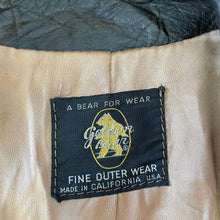 Load image into Gallery viewer, 1980&#39;s Vintage Golden Bear Dark Brown Heavy Leather Jacket Made in California Sz S - OOAK - Phoenix Menswear