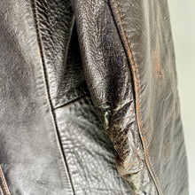 Load image into Gallery viewer, 1980&#39;s Vintage Golden Bear Dark Brown Heavy Leather Jacket Made in California Sz S - OOAK - Phoenix Menswear