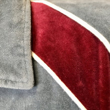 Load image into Gallery viewer, 1980&#39;s Vintage Grey &amp; Burgundy Cotton Velvet Track Top Sz XL - OOAK - Phoenix Menswear