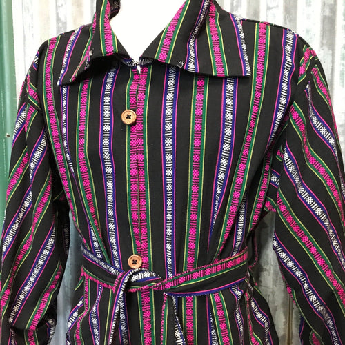 1980's Vintage Guatemalan Hand Woven Gown Sz L - OOAK - Phoenix Menswear