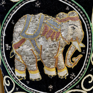 1980's Vintage Handmade Indian Elephant Vest Embroidered Sequined Sz M -OOAK - Phoenix Menswear