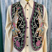 Load image into Gallery viewer, 1980&#39;s Vintage Handmade Indian Elephant Vest Embroidered Sequined Sz M -OOAK - Phoenix Menswear