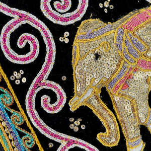 1980's Vintage Handmade Indian Elephant Vest Embroidered Sequined Sz XL -OOAK - Phoenix Menswear