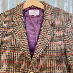 1980's Vintage Kid's Brown Wool Blend Tweed Jacket Sz 7 - OOAK - Phoenix Menswear