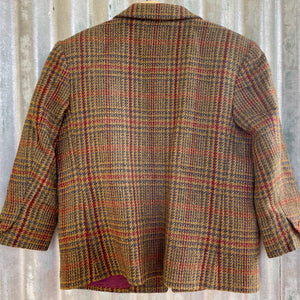 1980's Vintage Kid's Brown Wool Blend Tweed Jacket Sz 7 - OOAK - Phoenix Menswear