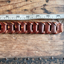 Load image into Gallery viewer, 1980&#39;s Vintage Leather Belt Brown Hand Made Sz S - OOAK - Phoenix Menswear