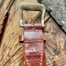 Load image into Gallery viewer, 1980&#39;s Vintage Leather Belt Brown Hand Made Sz S - OOAK - Phoenix Menswear