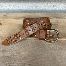Load image into Gallery viewer, 1980&#39;s Vintage Leather Belt Sz L - OOAK - Phoenix Menswear