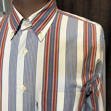 Load image into Gallery viewer, 1980&#39;s Vintage Levis Striped Blue Red White Yellow L/S Shirt Sz L - OOAK - Phoenix Menswear