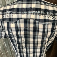 Load image into Gallery viewer, 1980&#39;s Vintage Levi&#39;s Western Shirt Blue White Check Cotton S/S Sz L - OOAK - Phoenix Menswear