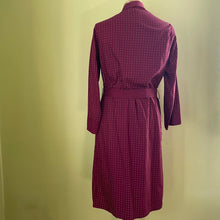 Load image into Gallery viewer, 1980&#39;s Vintage L/S Dressing Gown Burgundy Polka Dots Sz M - OOAK - Phoenix Menswear