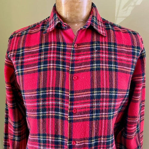 1980's Vintage L/S Tartan Flannel Shirt Sz M - OOAK - Phoenix Menswear