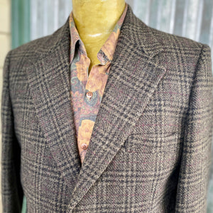1980's Vintage Men's Brown Wool Tweed Blazer Made in Melbourne Sz S - OOAK - Phoenix Menswear