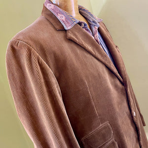 1980's Vintage Men's Corduroy Blazer Olive Made in Spain Sz L - OOAK - Phoenix Menswear