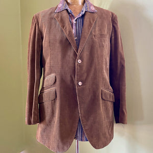 1980's Vintage Men's Corduroy Blazer Olive Made in Spain Sz L - OOAK - Phoenix Menswear