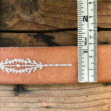Load image into Gallery viewer, 1980&#39;s Vintage Men&#39;s Tan Brown Embroidered Leather Belt Silver Buckle Sz M - OOAK - Phoenix Menswear