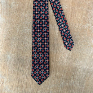1980's Vintage Necktie - Pierre Cardin in Black and Red - OOAK - Phoenix Menswear