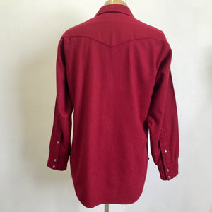 1980's Vintage Pendleton Burgundy Wool Western L/S Shirt Sz L - OOAK - Phoenix Menswear
