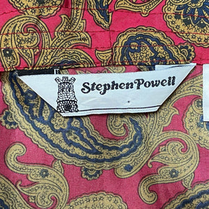 1980's Vintage Silky L/S Dressing Gown Smoking Jacket in Paisley Sz XL - OOAK - Phoenix Menswear