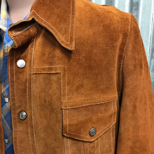 1980's Vintage Suede Brown Jacket Sz M - OOAK - Phoenix Menswear