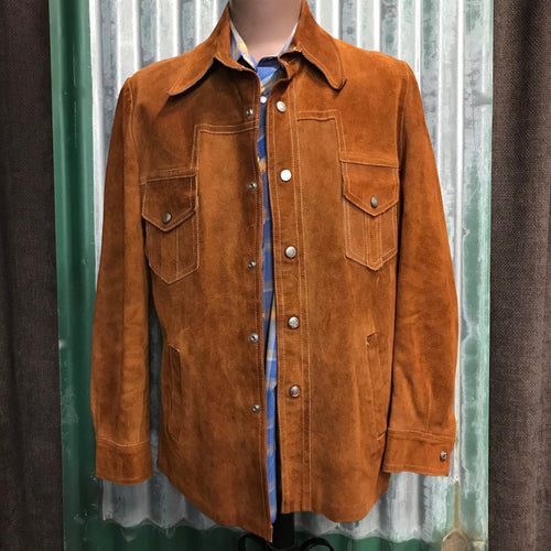 1980's Vintage Suede Brown Jacket Sz M - OOAK - Phoenix Menswear
