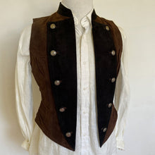 Load image into Gallery viewer, 1980s Vintage Suede Vest in Brown and Black Sz M - OOAK - Phoenix Menswear